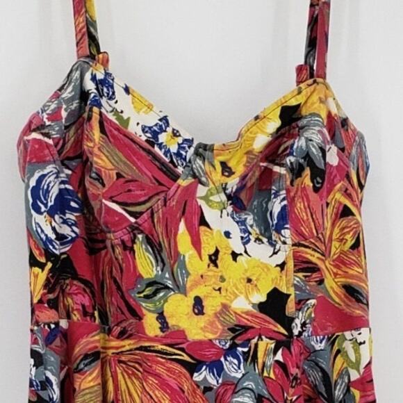 MINKPINK Floral Mini Dress Womens Size Large L Summer Beach - Picture 2 of 7
